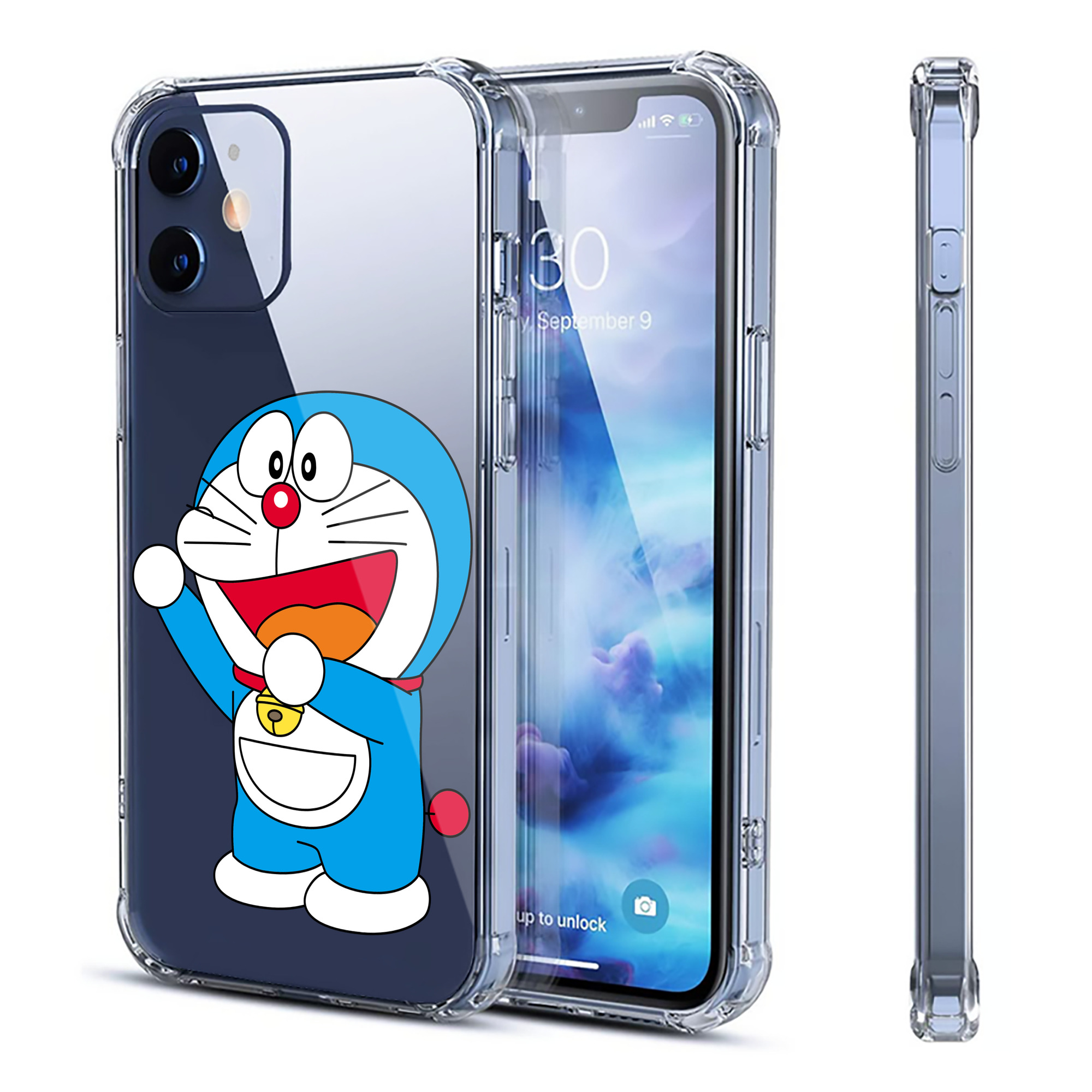 （画像用） ドラえもん Doraemon 【iPhone 12シリーズ対応】透明スマホケース（クリアソフトケース）
